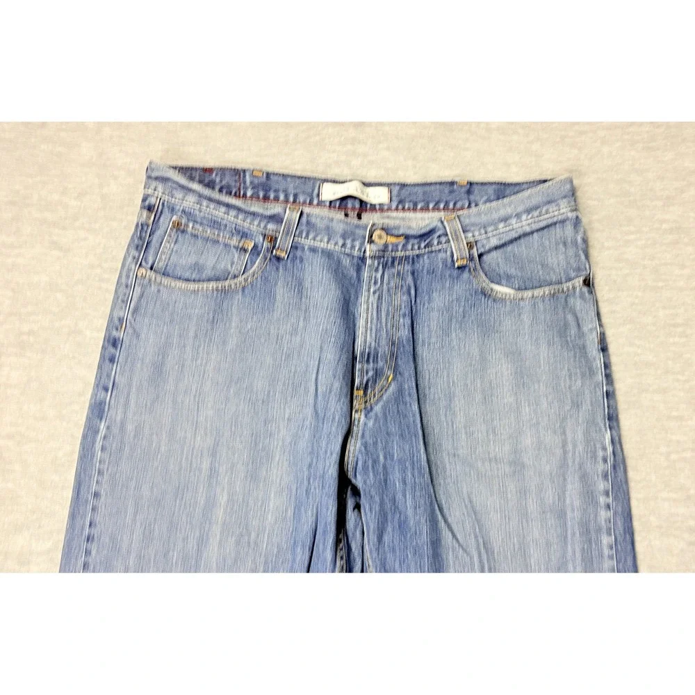 Tommy Hilfiger Freedom Relaxed Fit Jeans Mens 38 Blue Denim Straight Leg 32.5